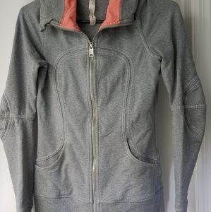 Lululemon grey zip up hoodie. Small